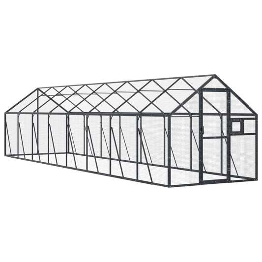 vidaXL Aviary Anthracite 1,79x8x1,85 m Aluminium
