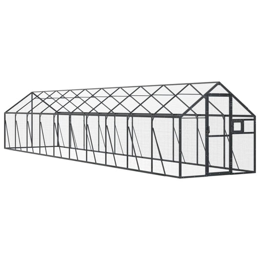 vidaXL Aviary Anthracite 1,79x10x1,85 m Aluminium