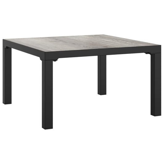vidaXL Garden Coffee Table | Grey | DPC, powder-coated steel | Medium | Tough