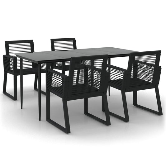 vidaXL Garden Dining Set | Black