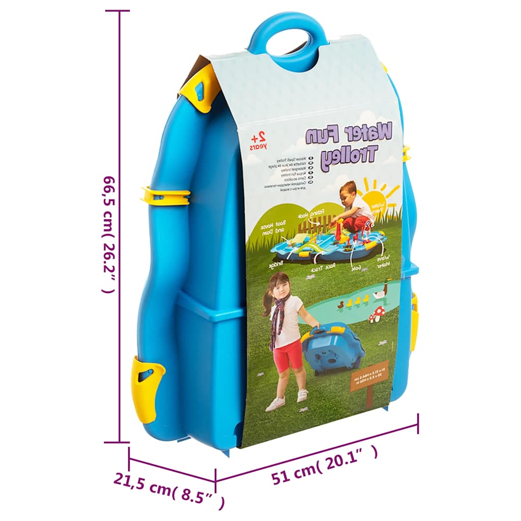 vidaXL Water Fun Trolley 51x21,5x66,5 cm Polypropylene