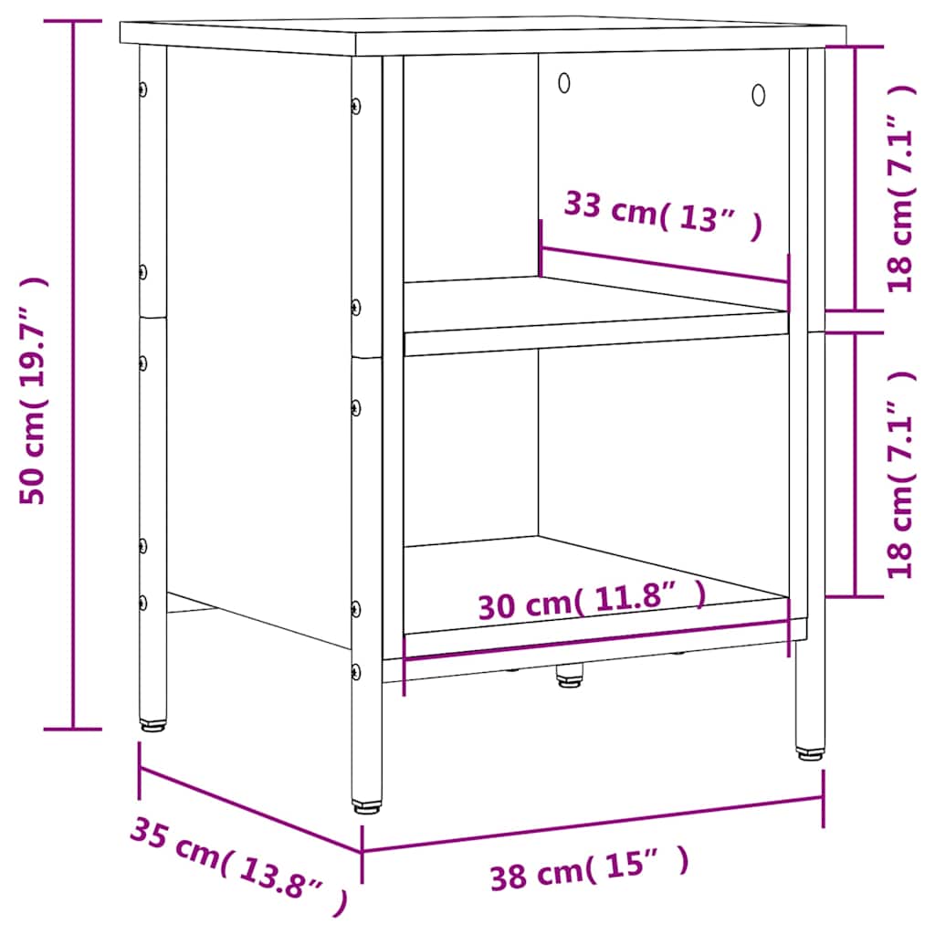 vidaXL Shoe Cabinet Black 38x35x50 cm Engineered Wood