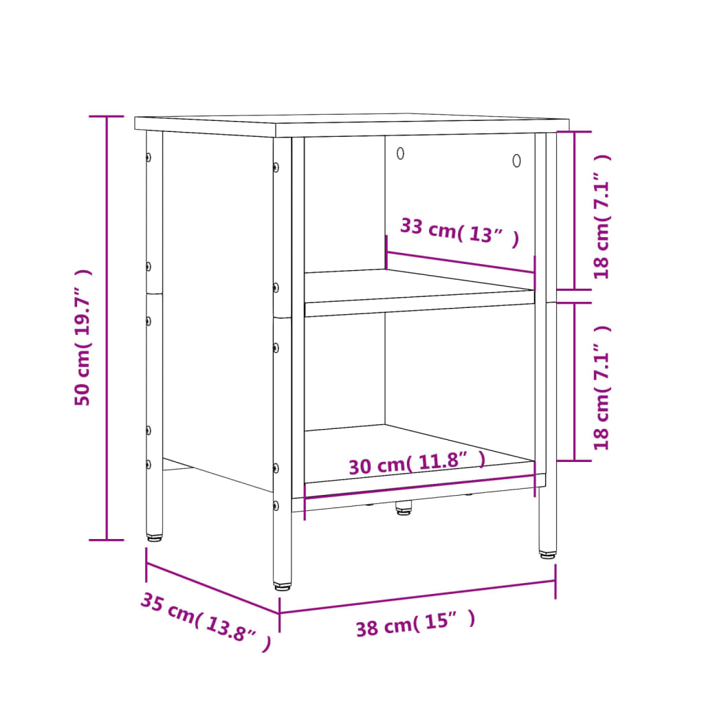 vidaXL Shoe Cabinet Brown Oak 2 compartments for shoes