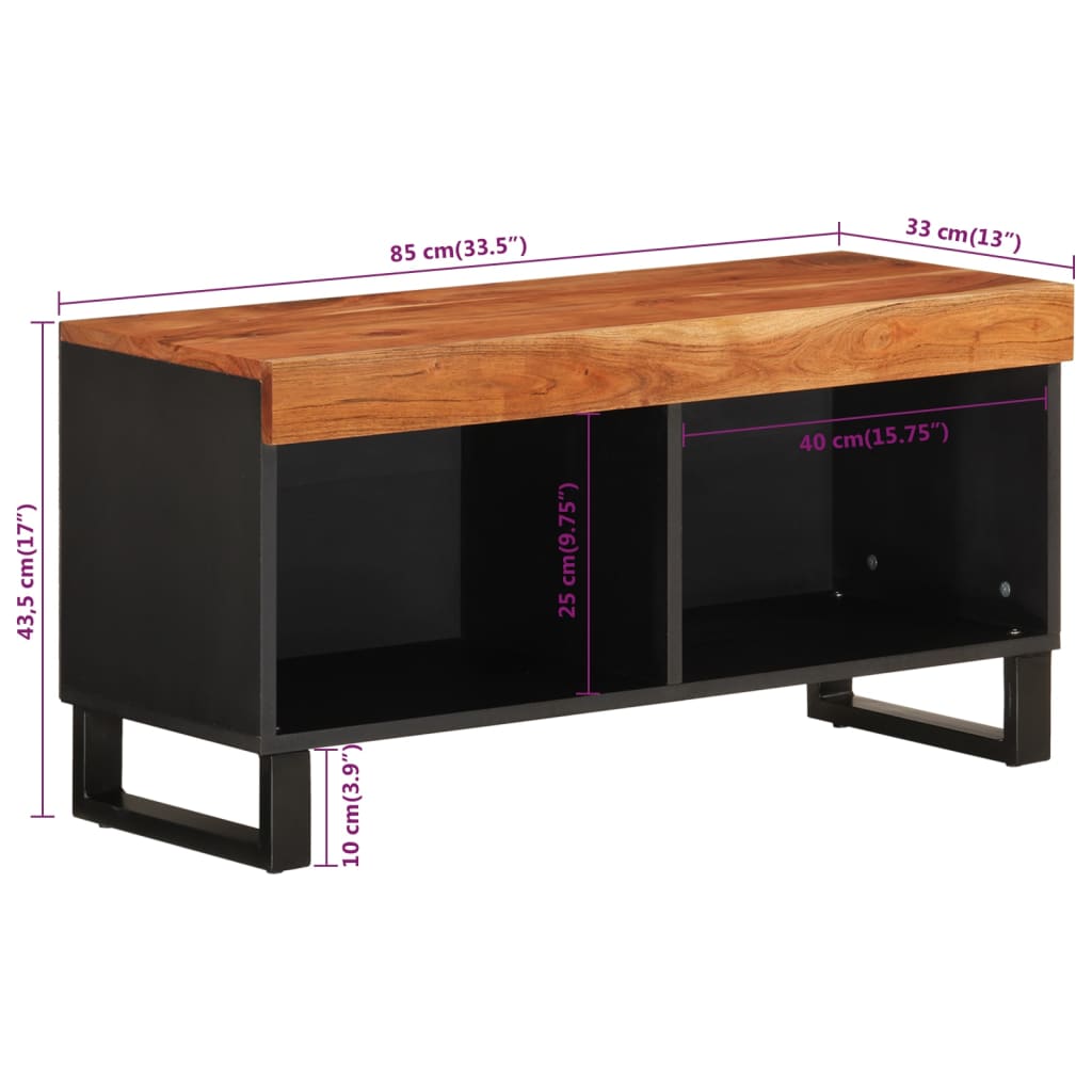 vidaXL TV Cabinet 85x33x43,5 cm Solid Wood Acacia
