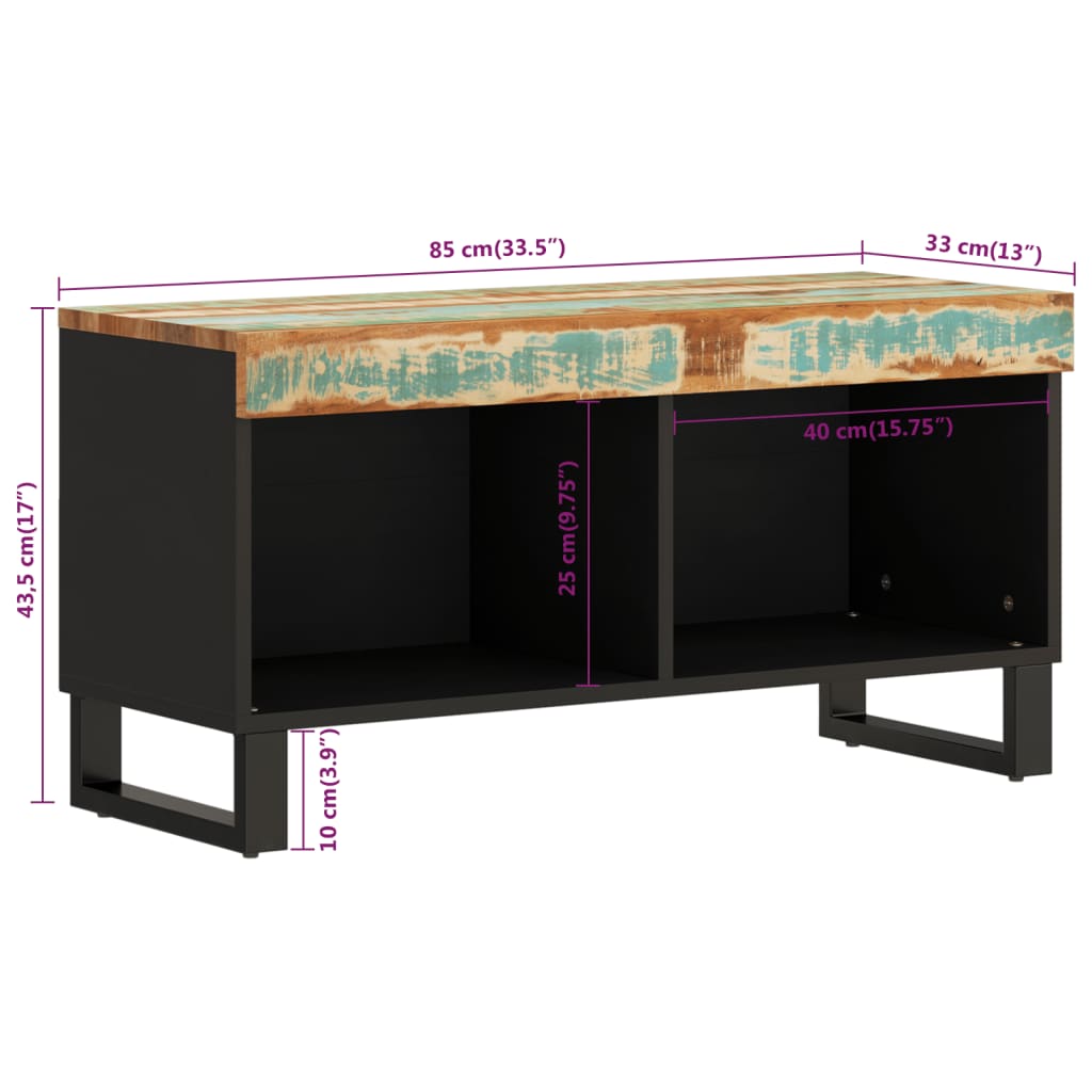 vidaXL TV Cabinet 85x33x43,5 cm Solid Wood Reclaimed