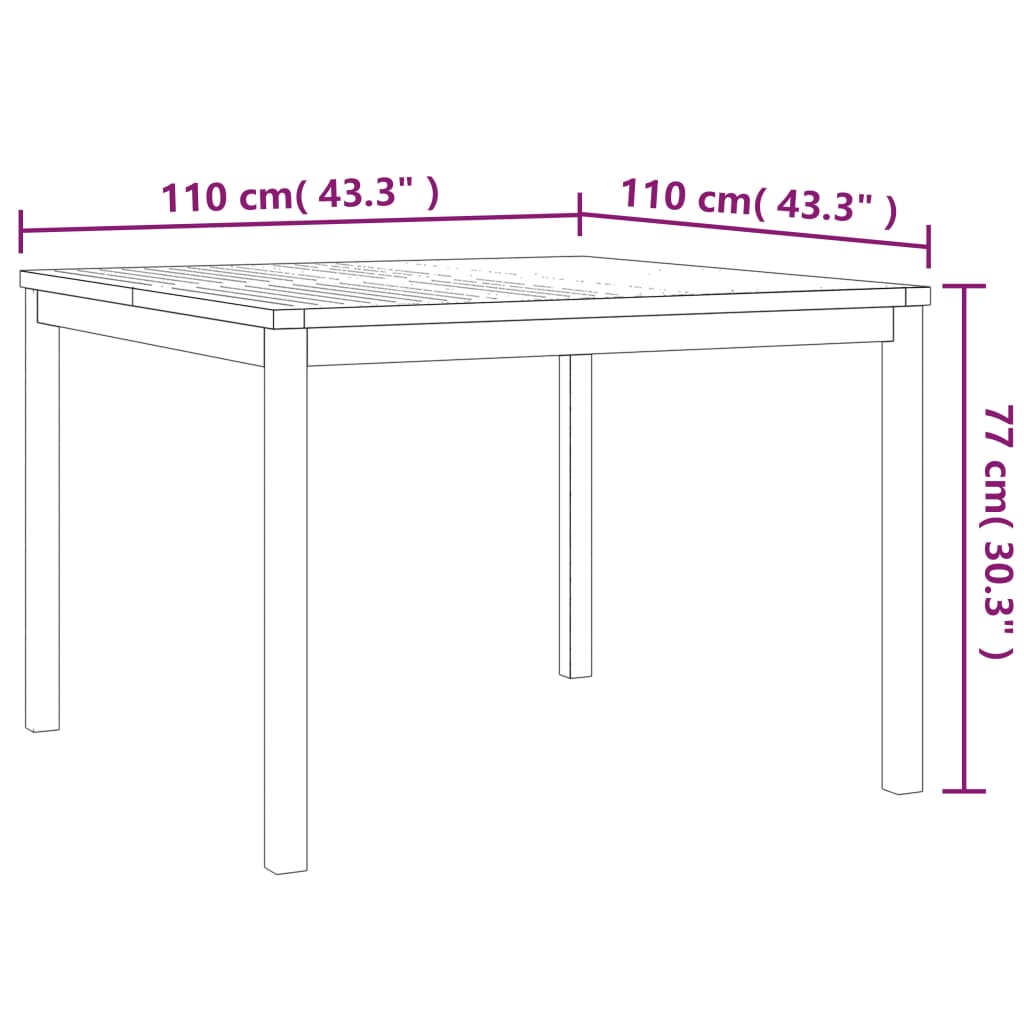 vidaXL 5 Piece Garden Dining Set Solid Wood Teak