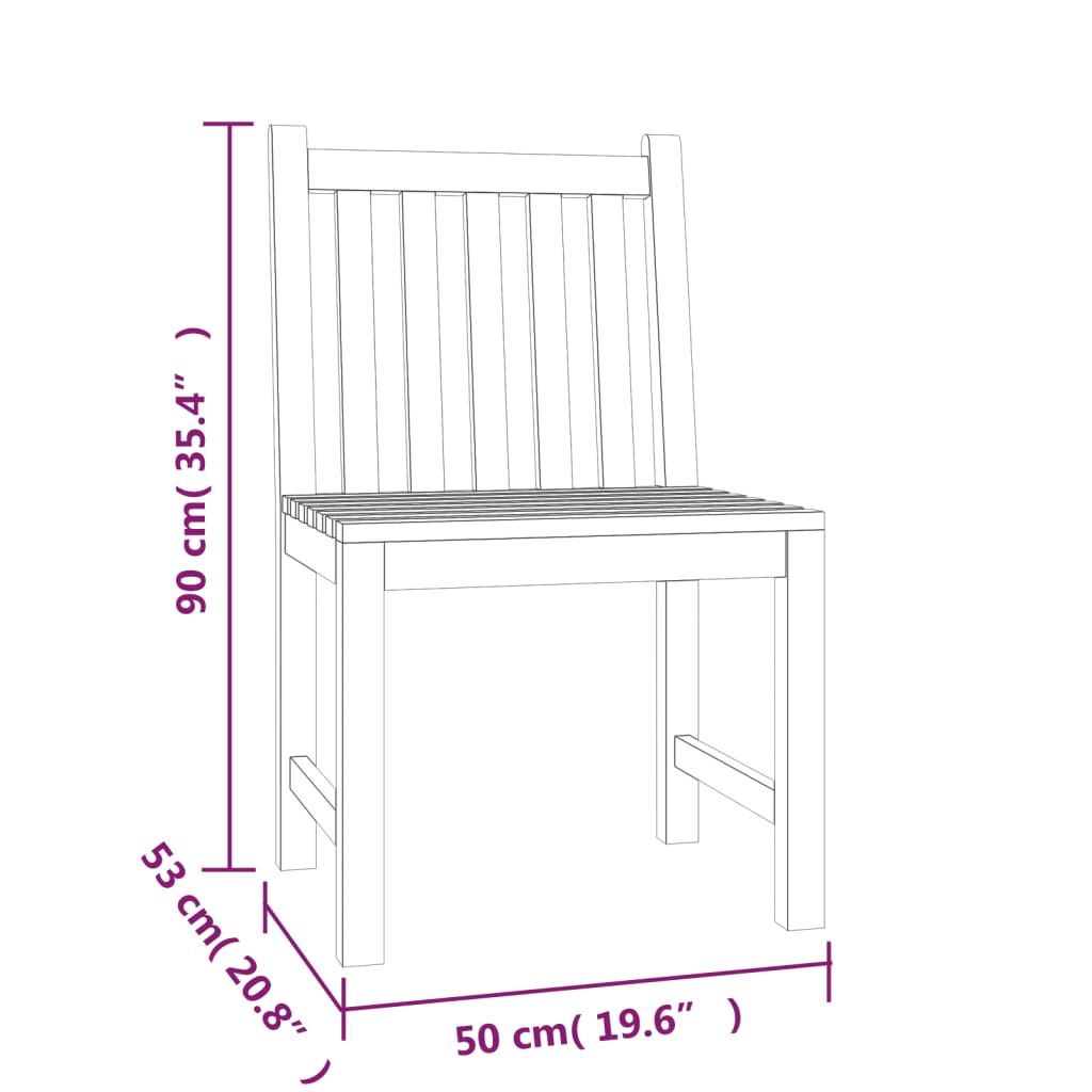 vidaXL Garden Dining Set | Teak | Solid Teak Wood | Large | Durable
