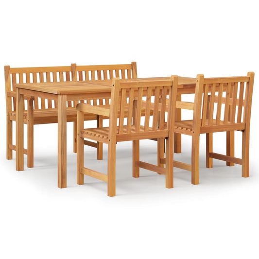 vidaXL Garden Dining Set | Natural Teak | Smooth sanded teak hardwood | Large