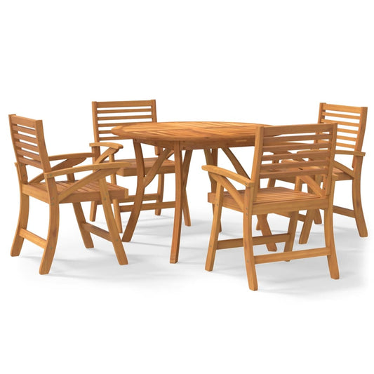 vidaXL 5 Piece Garden Dining Set Solid Wood Acacia