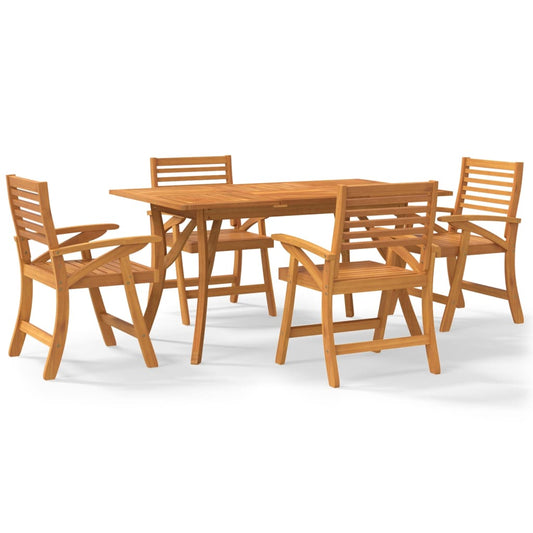 vidaXL 5 Piece Garden Dining Set Solid Wood Acacia