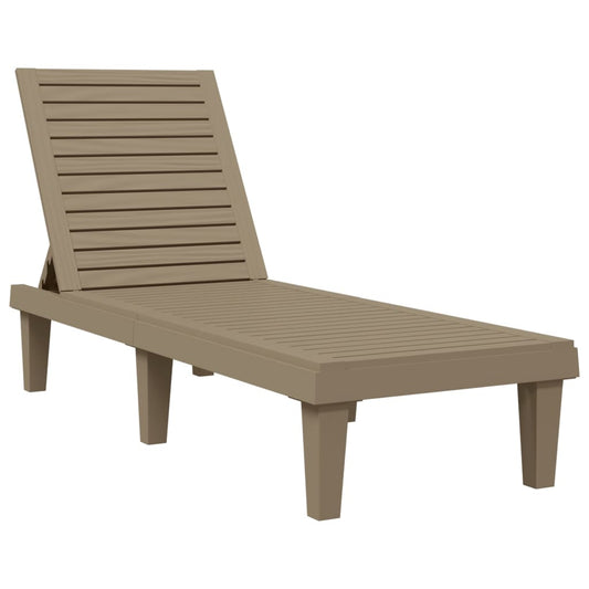 vidaXL Sun Lounger | Light brown | Polypropylene | 155x58x83 cm