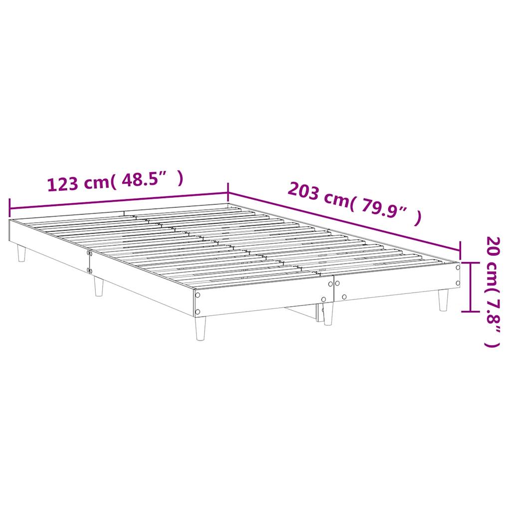 vidaXL Bed Frame without Mattress Brown Oak 120x200 cm Engineered Wood