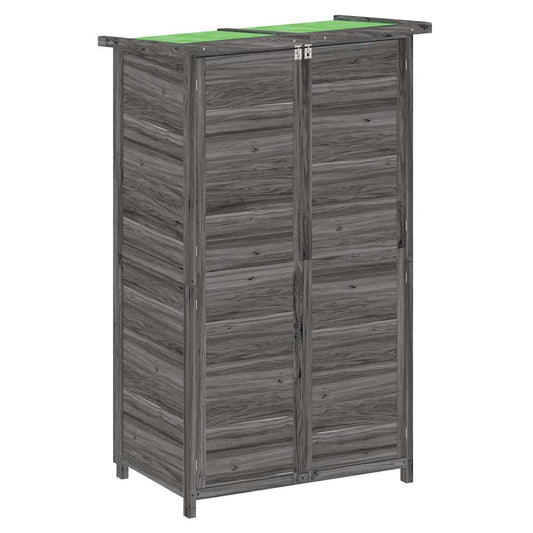 vidaXL Garden Tool Shed Grey 83x57x140 cm Solid Wood Pine