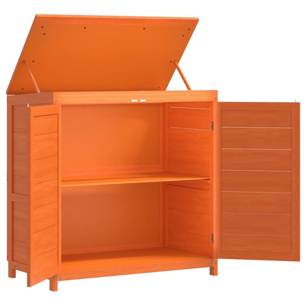 vidaXL 2 Piece Garden Tool Shed Set Brown Solid Wood Pine