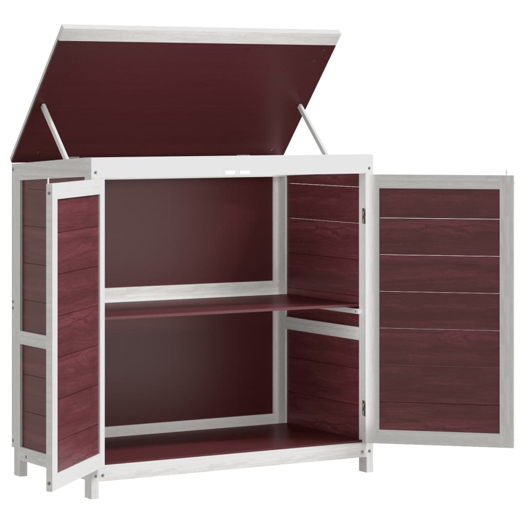 vidaXL 2 Piece Garden Tool Shed Set Mocha Solid Wood Pine