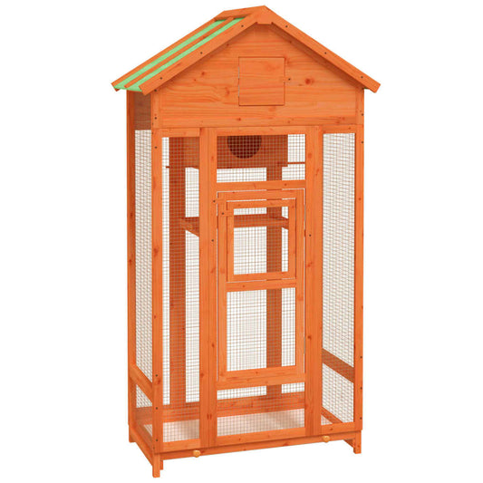 vidaXL Bird House Brown 91,5x53x170 cm Solid Wood Pine