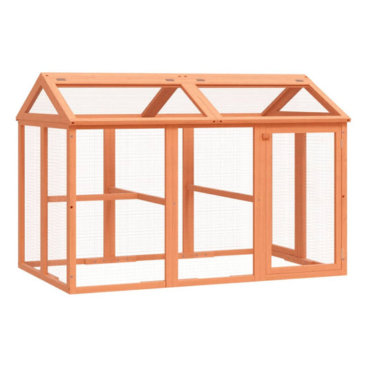 vidaXL Run Box Brown 141x94x104 cm Solid Wood Pine