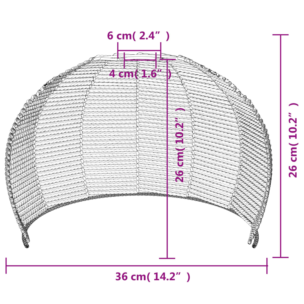 vidaXL Ceiling Lamp Shade Ø36x26 cm Iron and Paper
