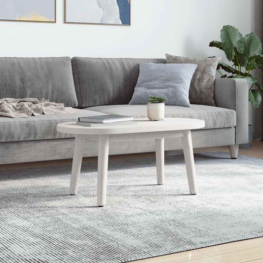 vidaXL Table Top White 70x35x2.5 cm Solid Wood Pine Oval