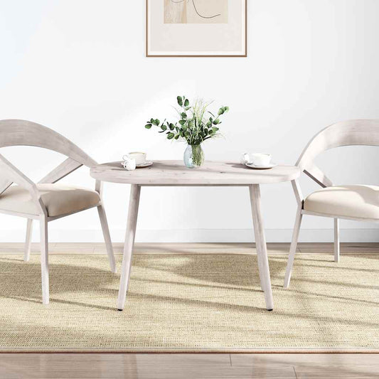 vidaXL Table Top White 100x50x2,5 cm Solid Wood Pine Oval