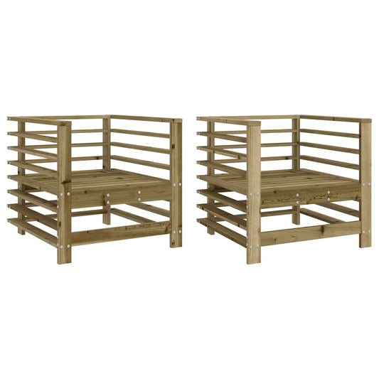 vidaXL Garden Chairs 2 pcs Impregnated Wood Pine
