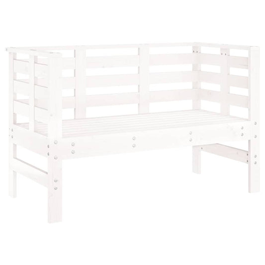 vidaXL Garden Bench White 111,5x53x71 cm Solid Wood Pine