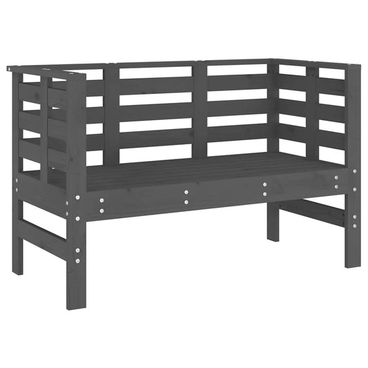 vidaXL Garden Bench Grey 111,5x53x71 cm Solid Wood Pine