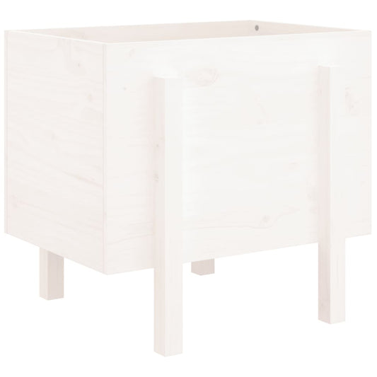 vidaXL Garden Planter White 62x50x57 cm Solid Wood Pine