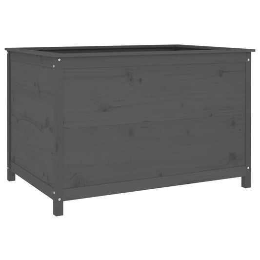 vidaXL Garden Raised Bed Grey 119,5x82,5x78 cm Solid Wood Pine
