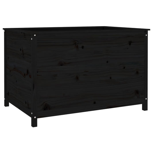 vidaXL Garden Raised Bed Black 119.5x82.5x78 cm Solid Wood Pine