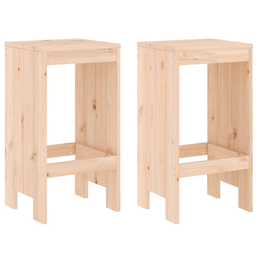 vidaXL Bar Stools 2 pcs 40x36x75 cm Solid Wood Pine
