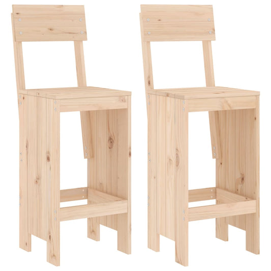 vidaXL Bar Stools 2 pcs 40x48,5x115,5 cm Solid Wood Pine