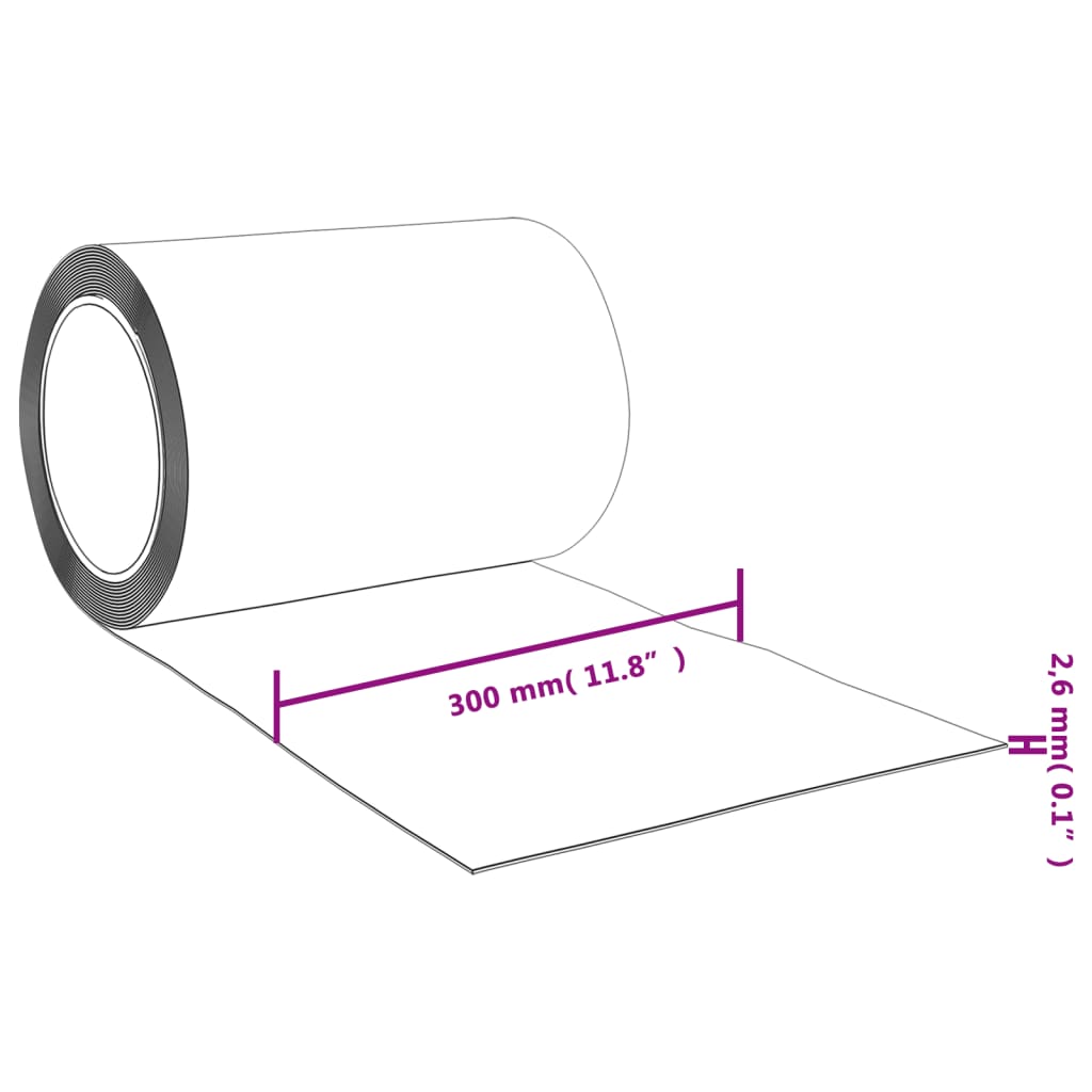 vidaXL Door Curtain Transparent 300 mmx2,6 mm 10 m PVC