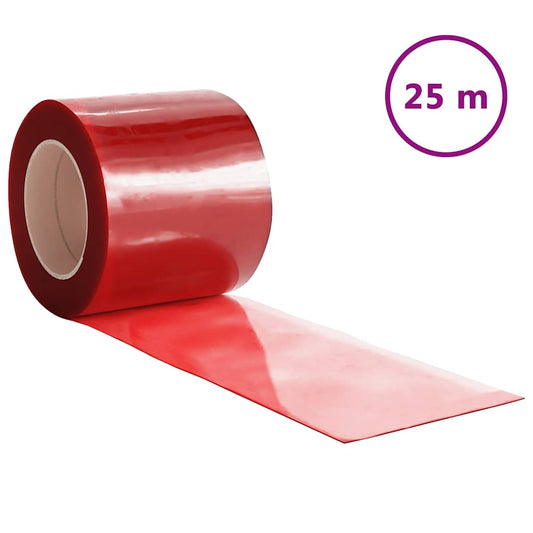 vidaXL Door Curtain Red 200 mmx1,6 mm 25 m PVC