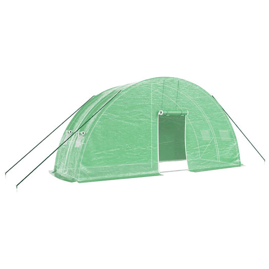 vidaXL Greenhouse with Steel Frame Green 12 m² 6x2x2,85 m