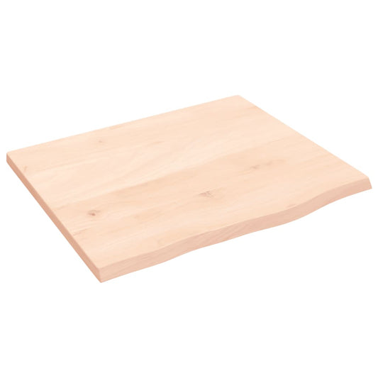vidaXL Wall Shelf 60x50x2 cm Untreated Solid Wood Oak