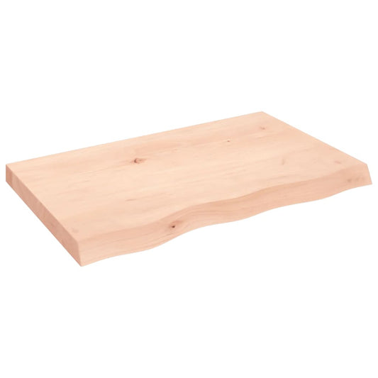 vidaXL Wall Shelf 80x50x(2-6) cm Untreated Solid Wood Oak