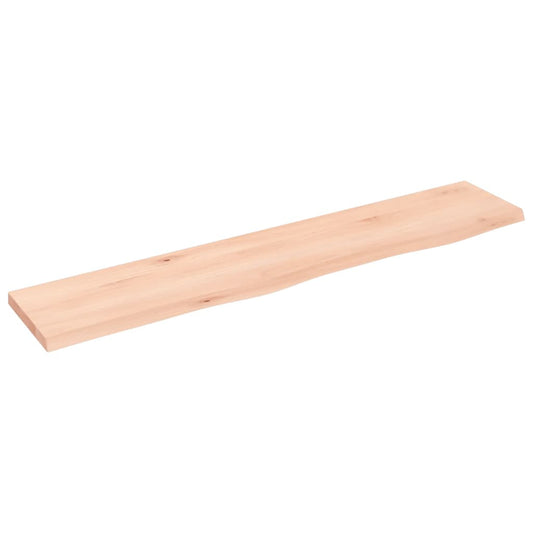 vidaXL Wall Shelf 100x20x2 cm Untreated Solid Wood Oak