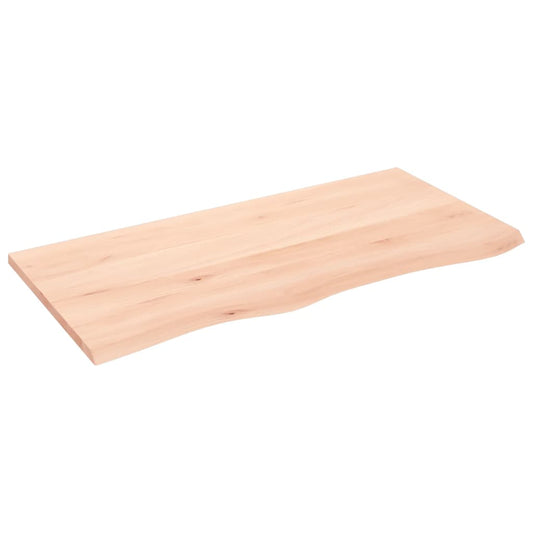 vidaXL Wall Shelf 100x50x2 cm Untreated Solid Wood Oak