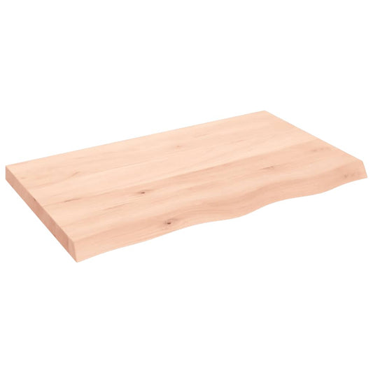 vidaXL Wall Shelf 100x60x(2-6) cm Untreated Solid Wood Oak