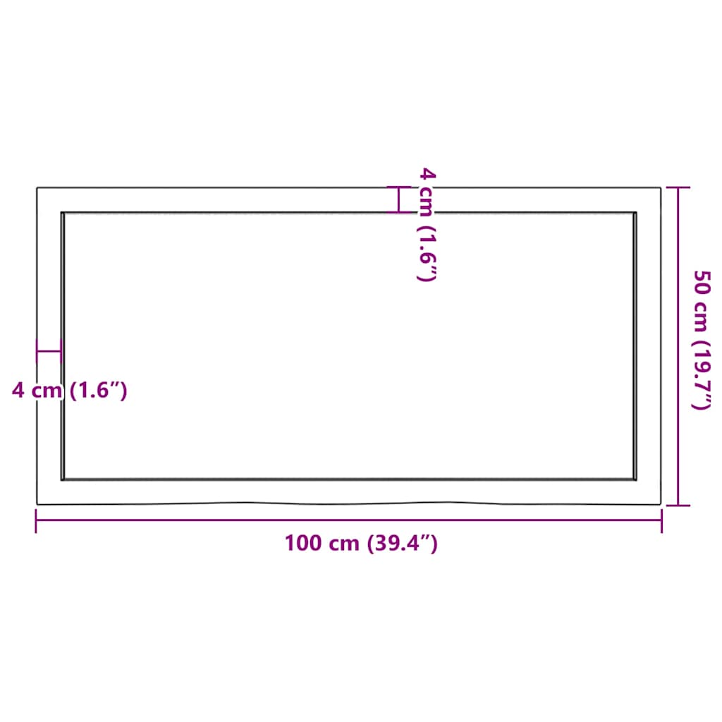 vidaXL Wall Shelf Light Brown 100x50x(2-6) cm Treated Solid Wood Oak