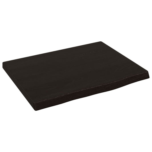 vidaXL Wall Shelf Dark Brown 40x30x2 cm Treated Solid Wood Oak