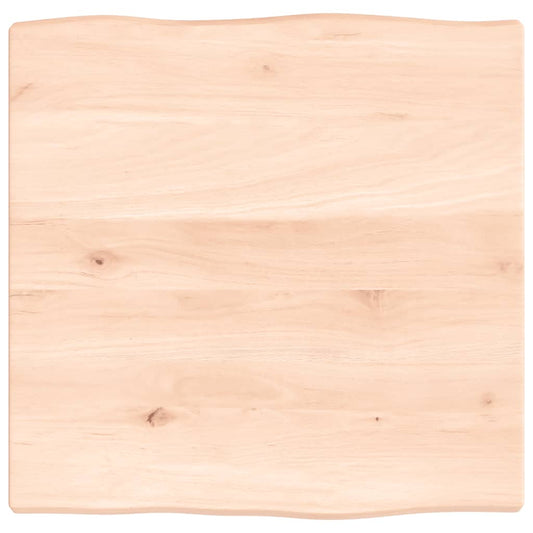 vidaXL Table Top 40x40x2 cm Untreated Solid Wood Oak Live Edge