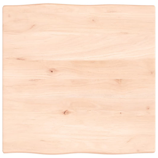 vidaXL Table Top 60x60x2 cm Untreated Solid Wood Oak Live Edge