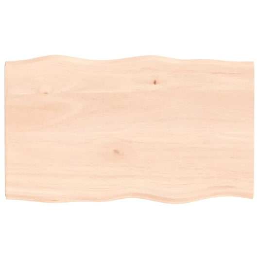 vidaXL Table Top 100x60x2 cm Untreated Solid Wood Oak Live Edge