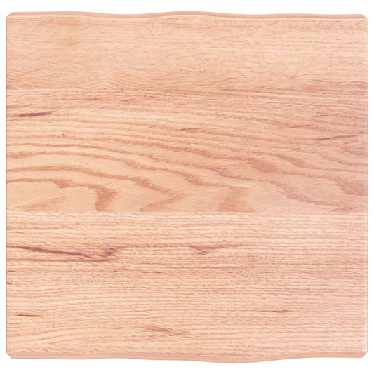 vidaXL Table Top Light Brown 40x40x(2-4) cm Treated Solid Wood Live Edge
