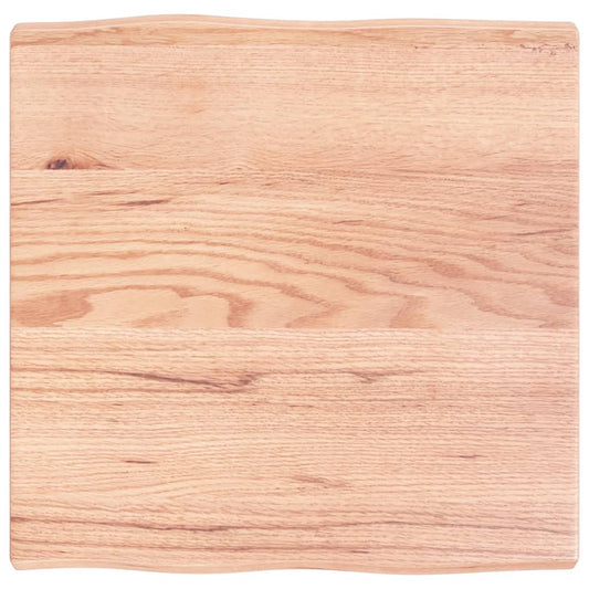 vidaXL Table Top Light Brown 60x60x(2-4) cm Live Edge