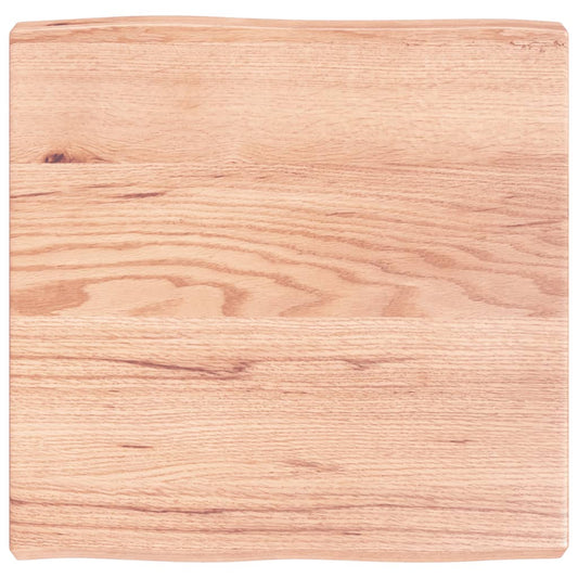 vidaXL Table Top Light Brown 60x60x(2-6) cm Live Edge