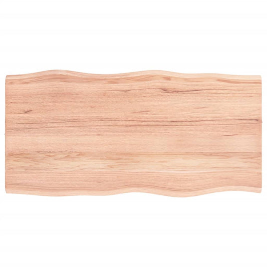 vidaXL Table Top Light Brown 80x40x2 cm Solid Wood Oak Live Edge