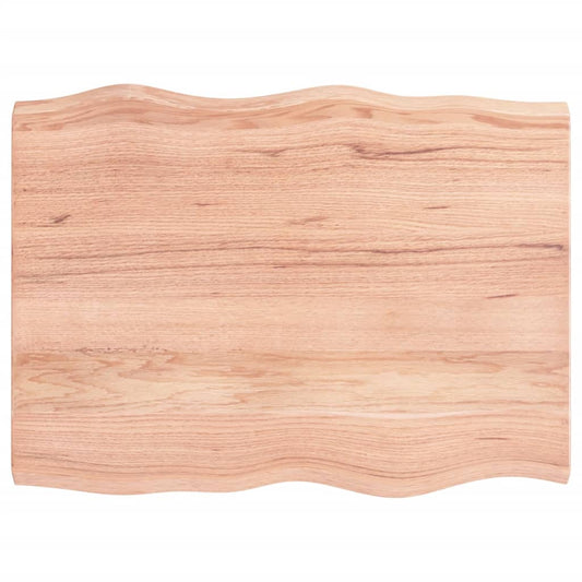 vidaXL Table Top Light Brown 80x60x(2-4) cm Live Edge